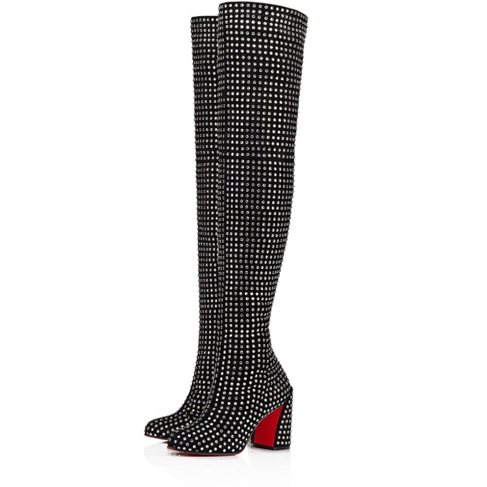 Christian Louboutin Strass Jane botta Crystal accent 9,995